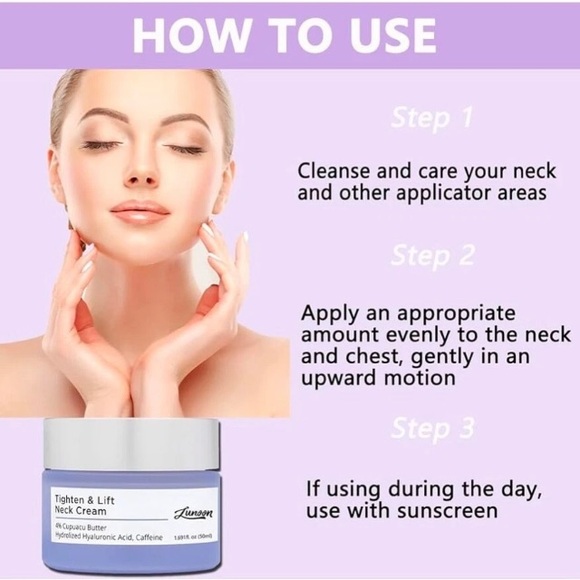 Lunoon Tightening & Lifting Neck Cream NEW NWT 1.69fl - Picture 4 of 8